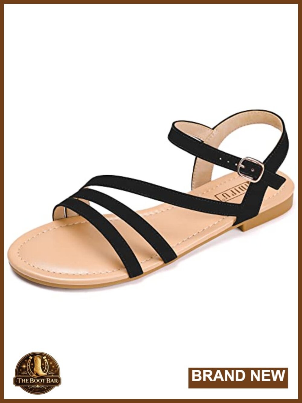 IDIFU Strappy Flat Sandals with Back Strap Dressy Summer